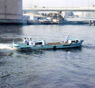 河川水面清掃作業