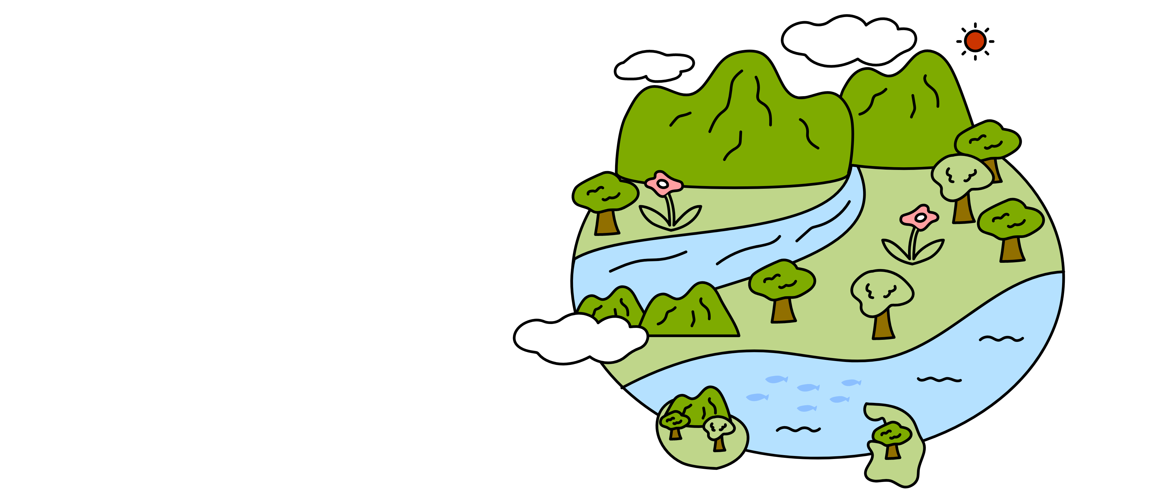 豊かな自然の様子