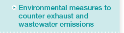 Environmental measures to counter exhaust and wastewater emissions
