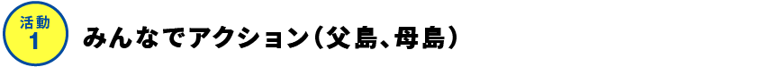 活動1-みんなでアクション（父島、母島）